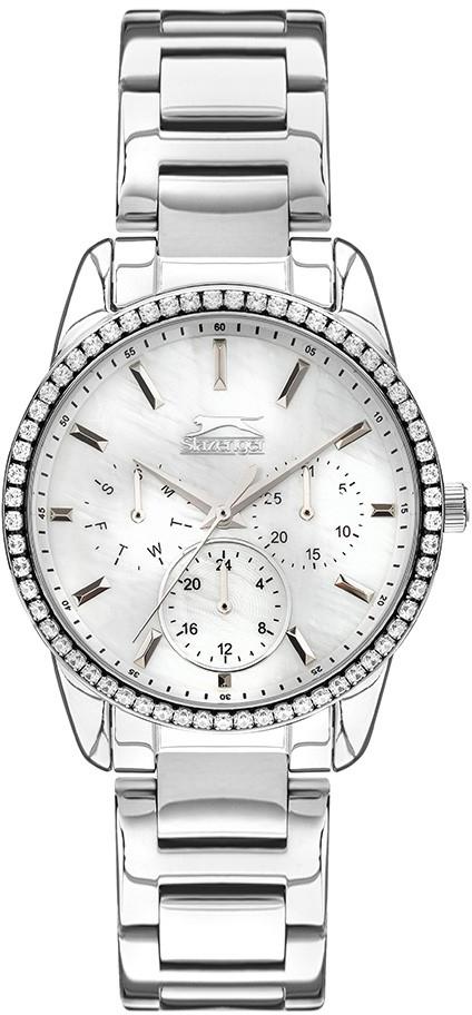 Slazenger SL.09.2041.4.04 Takvimli 36 mm Gri Çelik Kordon Analog Kadın Kol Saati