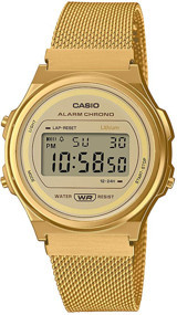 Casio A171WEMG-9ADF Takvimli 36 mm Altın Çelik Kordon Dijital Kadın Kol Saati