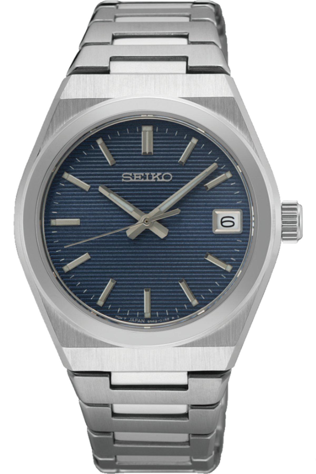 Seiko SUR575P Takvimli 34 mm Gri Çelik Kordon Analog Kadın Kol Saati