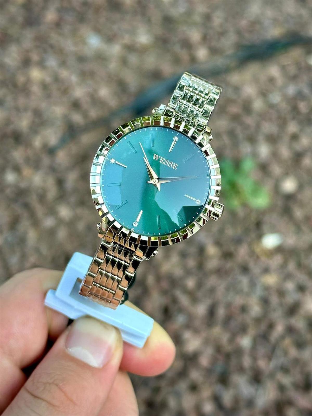 Wesse WWL110901 35 mm Altın Çelik Kordon Analog Kadın Kol Saati