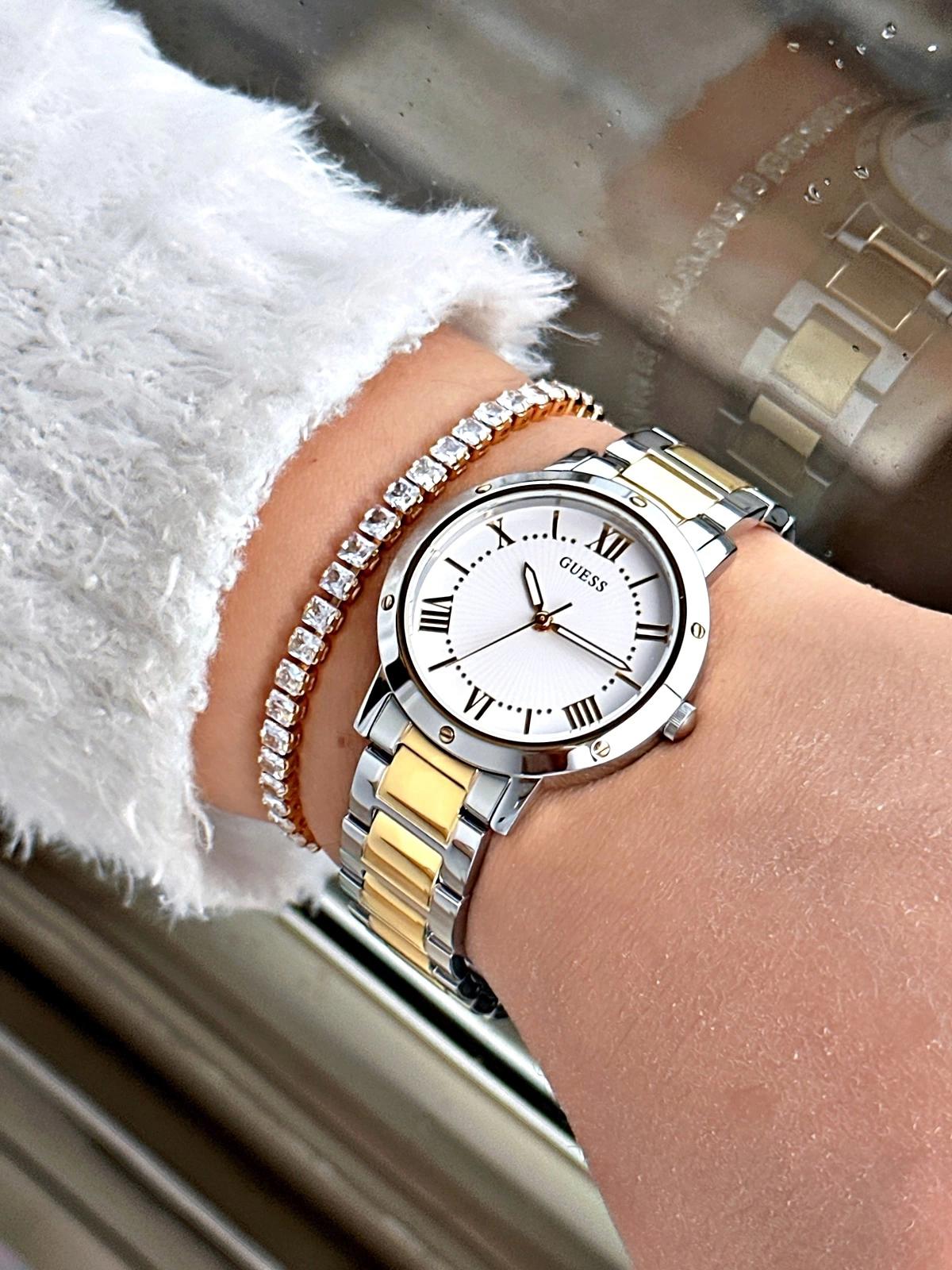 Guess GUGW0404L2 34 mm Altın-Gri Çelik Kordon Analog Kadın Kol Saati