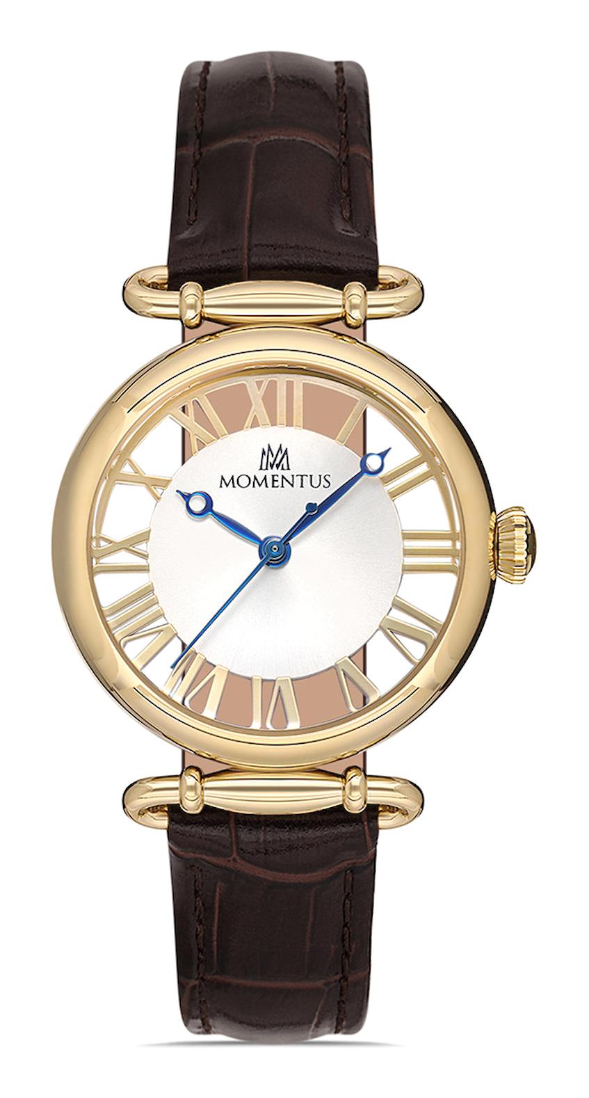 Momentus CW280G-02KG 34 mm Siyah Deri Kordon Analog Kadın Kol Saati