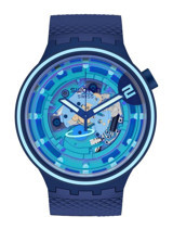 Swatch SB01N101 41-45 mm Lacivert Silikon Kordon Analog Unisex Kol Saati