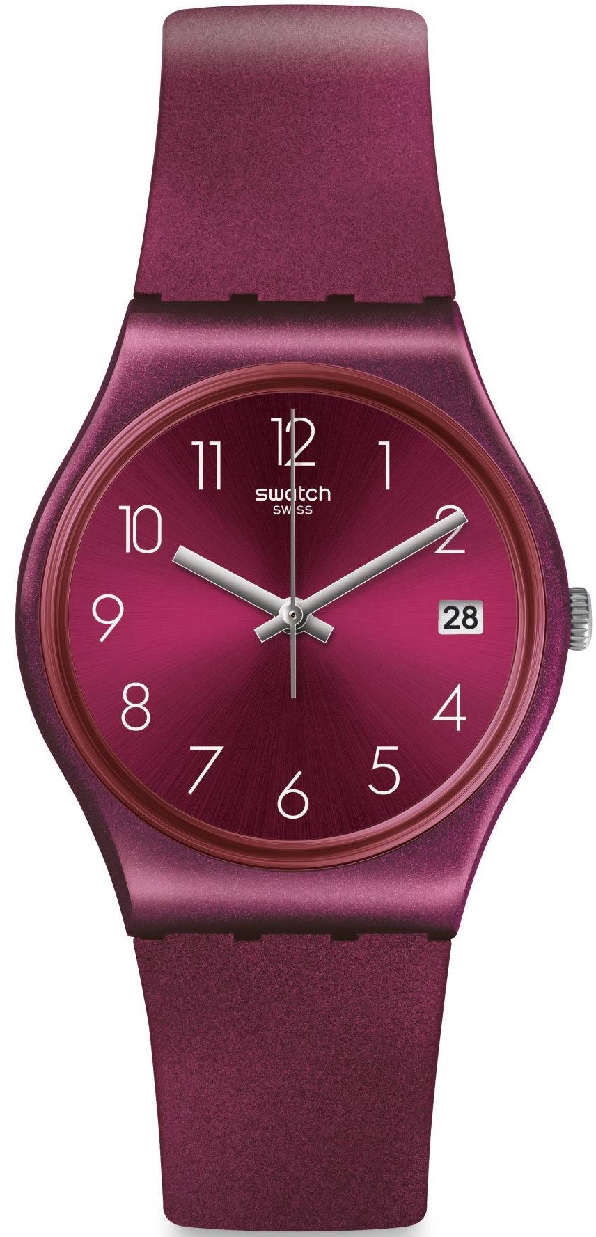 Swatch GR405 34 mm Kırmızı Plastik Kordon Analog Kadın Kol Saati
