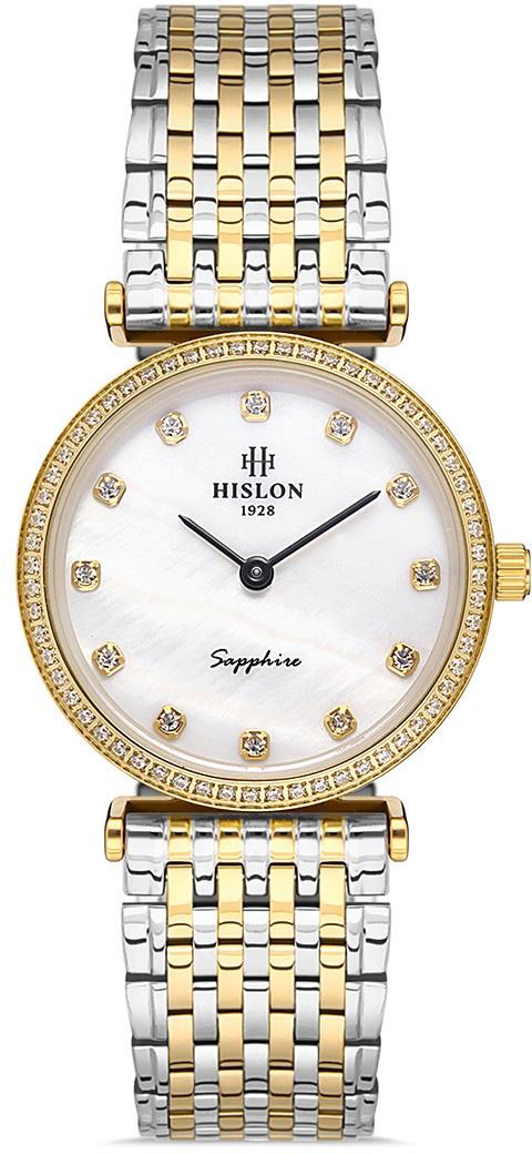 Hislon QL119T-10SG 29 mm Altın-Gri Metal Kordon Analog Kadın Kol Saati