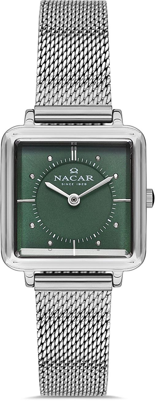 Nacar NC36-391051-AGM 27 mm Gri Hasır Kordon Analog Kadın Kol Saati