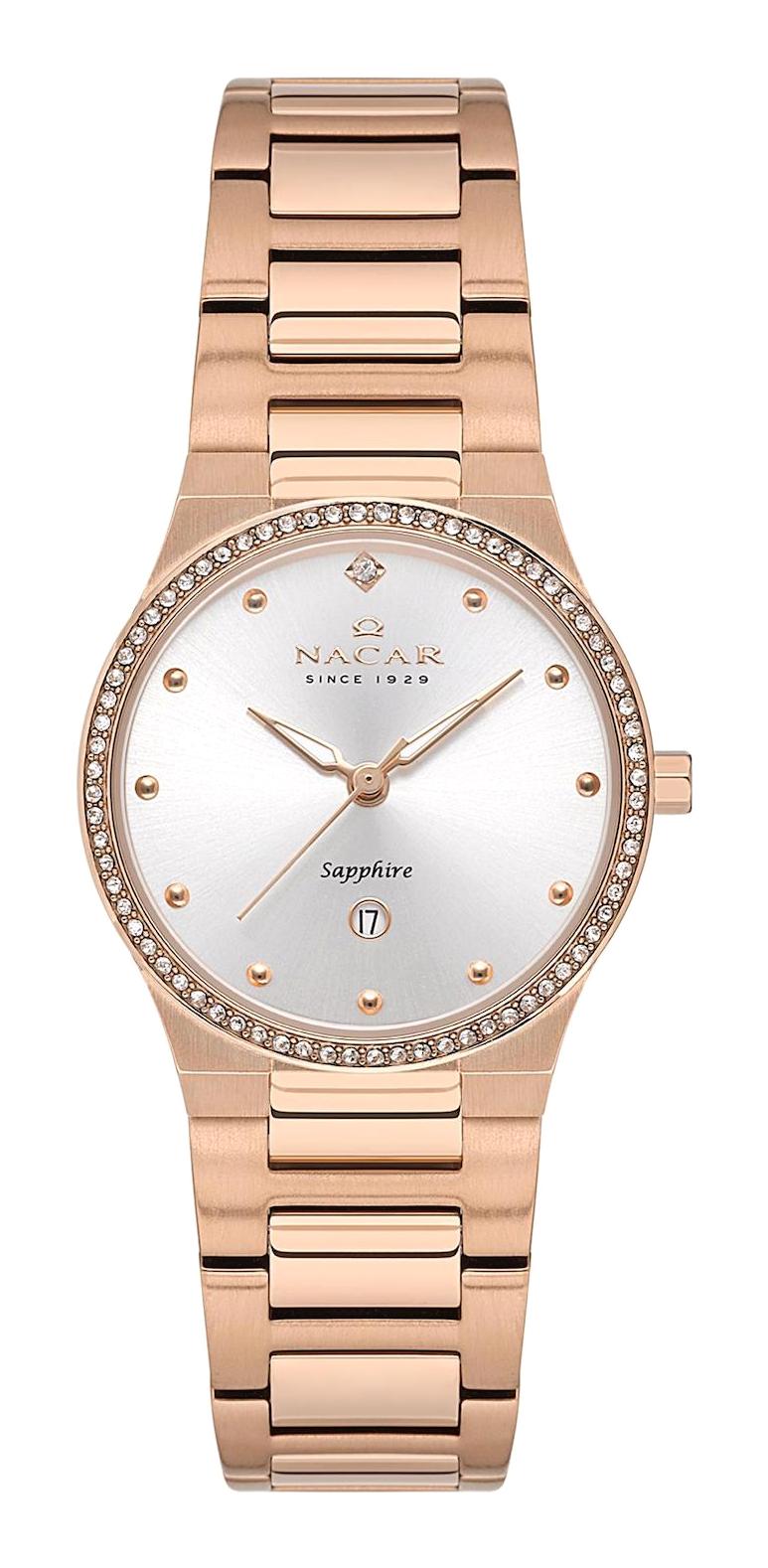Nacar NC34-39B647-RSMS Takvimli 30 mm Rose Gold Metal Kordon Analog Kadın Kol Saati