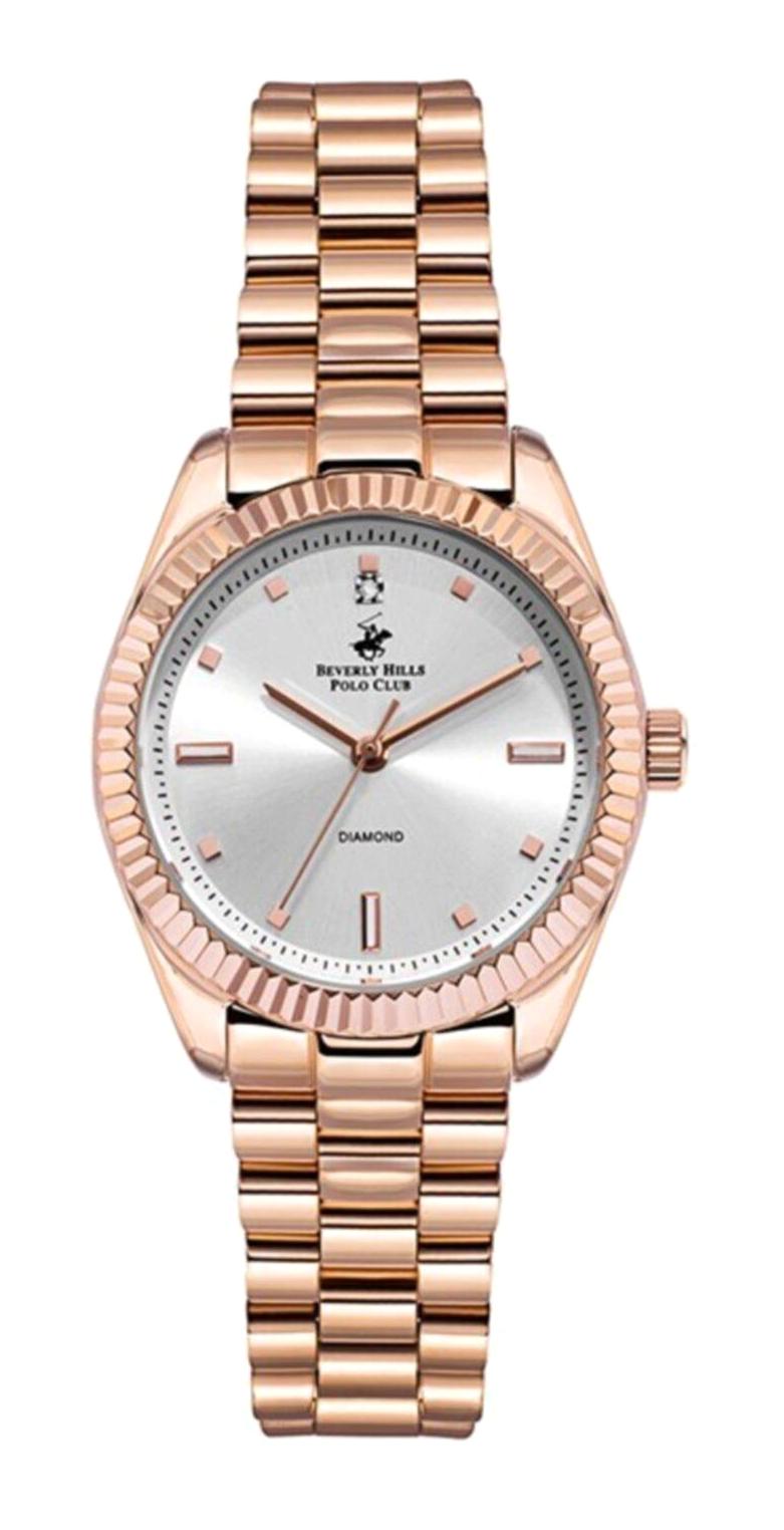 Beverly Hills Polo Club BP3081X.430 35 mm Rose Gold Çelik Kordon Analog Kadın Kol Saati