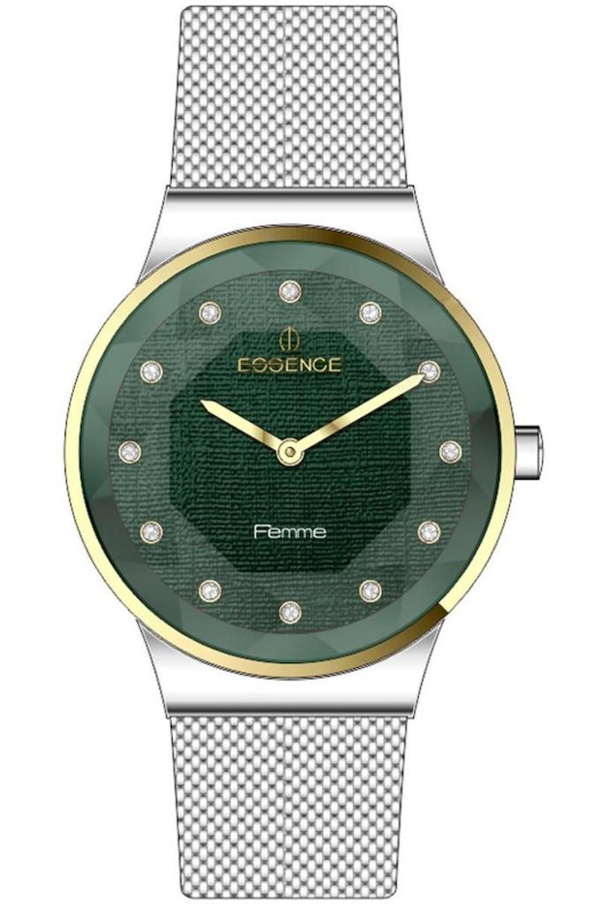 Essence ES6798FE.270 35 mm Gri Hasır Kordon Analog Kadın Kol Saati