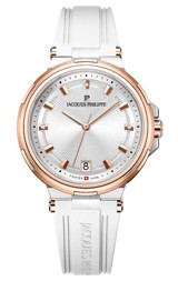 Jacques Philippe JPQLS457420 Takvimli 36 mm Beyaz Silikon Kordon Analog Kadın Kol Saati