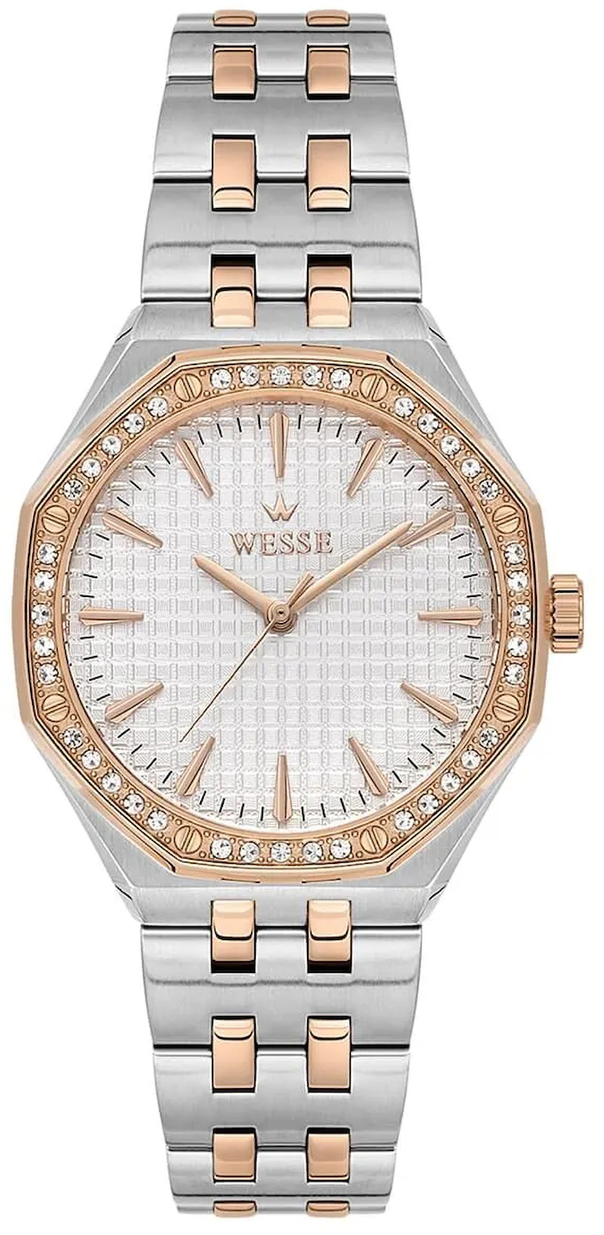 Wesse WWL112406 34 mm Gri-Rose Gold Çelik Kordon Analog Kadın Kol Saati