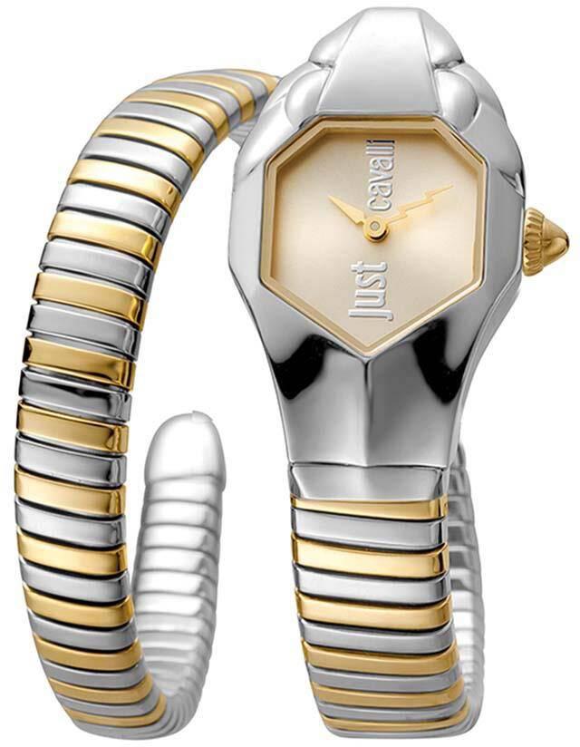 Just Cavalli JC1L001M0035 22 mm Altın-Gri Çelik Kordon Analog Kadın Kol Saati