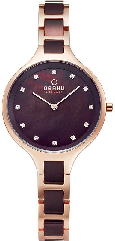 Obaku Denmark V218LXVNSN 32 mm Altın Kahverengi Çelik Kordon Analog Kadın Kol Saati