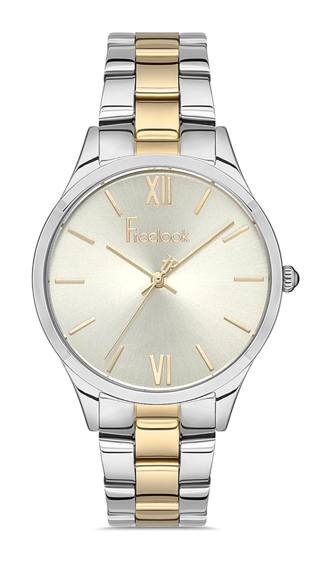 Freelook FL.1.10217.4 36 mm Altın-Gri Çelik Kordon Analog Kadın Kol Saati