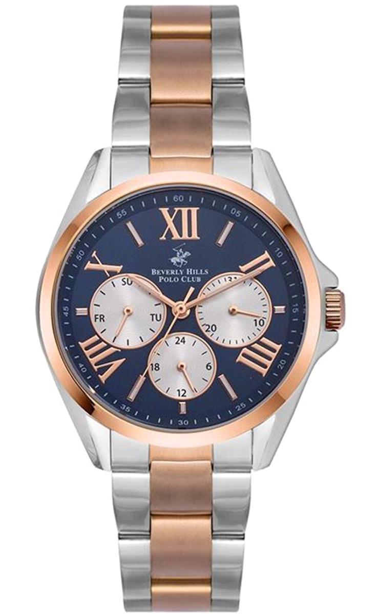 Beverly Hills Polo Club BP3078C.590 36 mm Gri-Rose Gold Çelik Kordon Analog Kadın Kol Saati