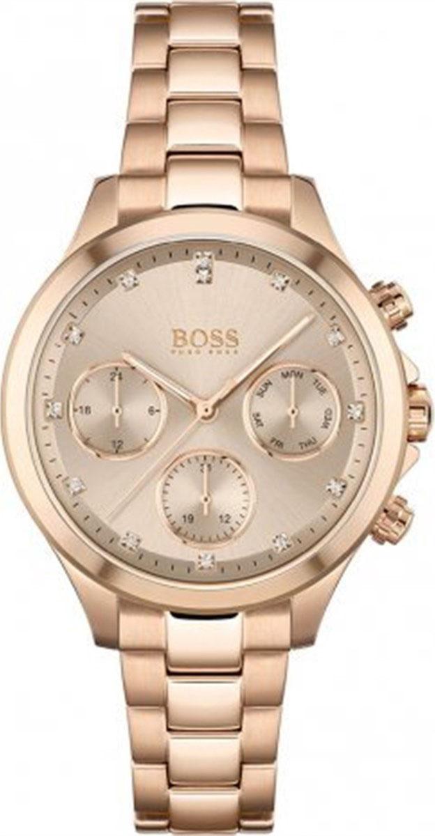 Hugo Boss HB1502592 Takvimli 38 mm Rose Gold Çelik Kordon Analog Kadın Kol Saati