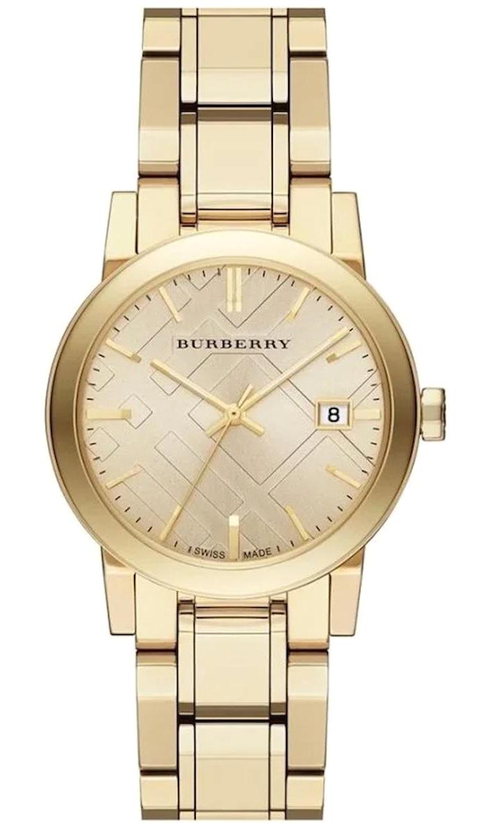 Burberry BU9134 Takvimli 34 mm Altın Çelik Kordon Analog Kadın Kol Saati