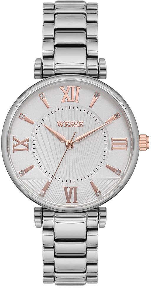 Wesse WWL108301 34 mm Gri Çelik Kordon Analog Kadın Kol Saati
