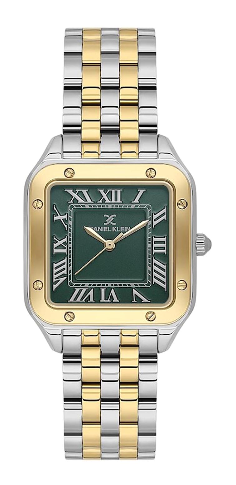 Daniel Klein DKE.1.10635-4 30 mm Altın-Gri Çelik Kordon Analog Kadın Kol Saati
