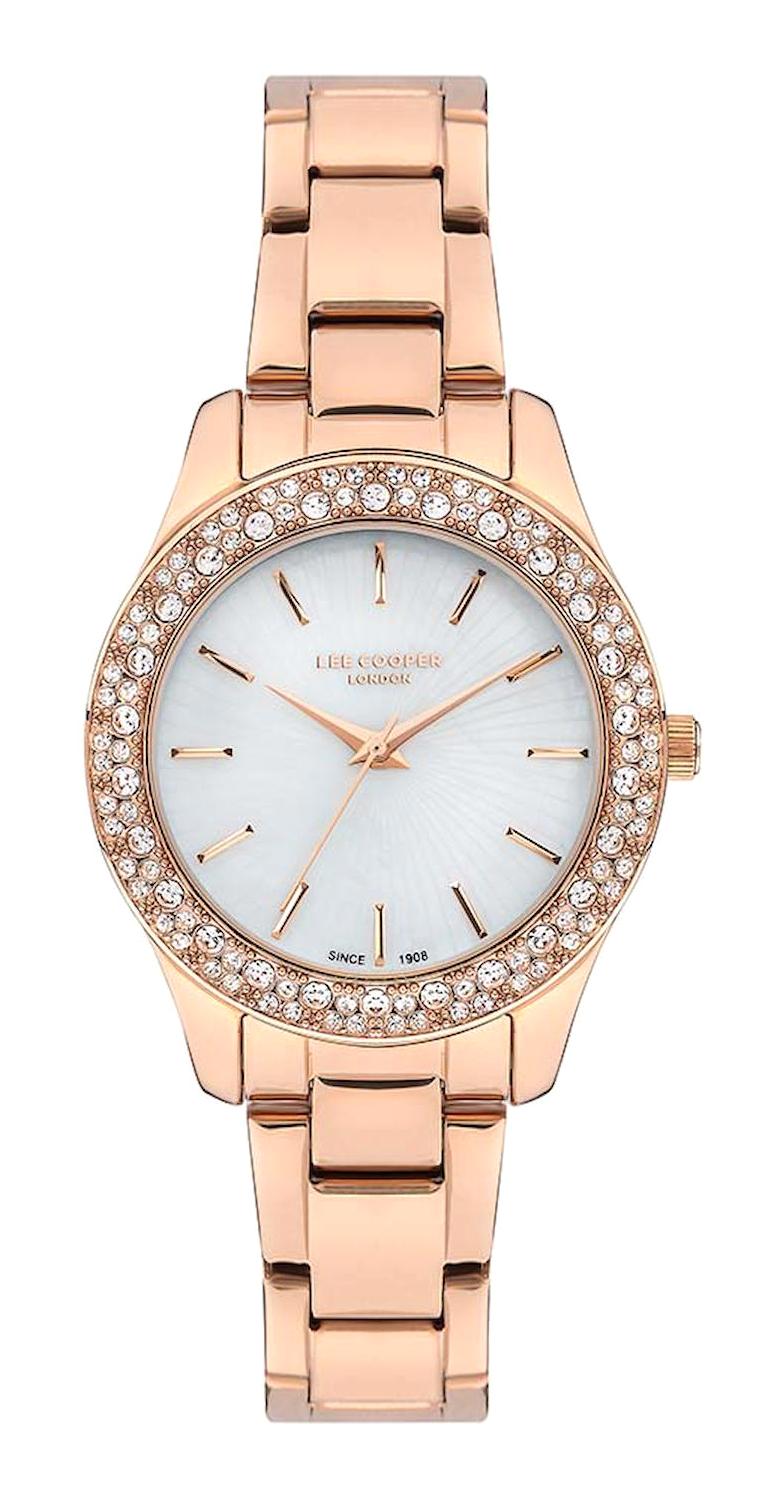 Lee Cooper LC07390.420 40 mm Rose Gold Plastik Kordon Analog Kadın Kol Saati