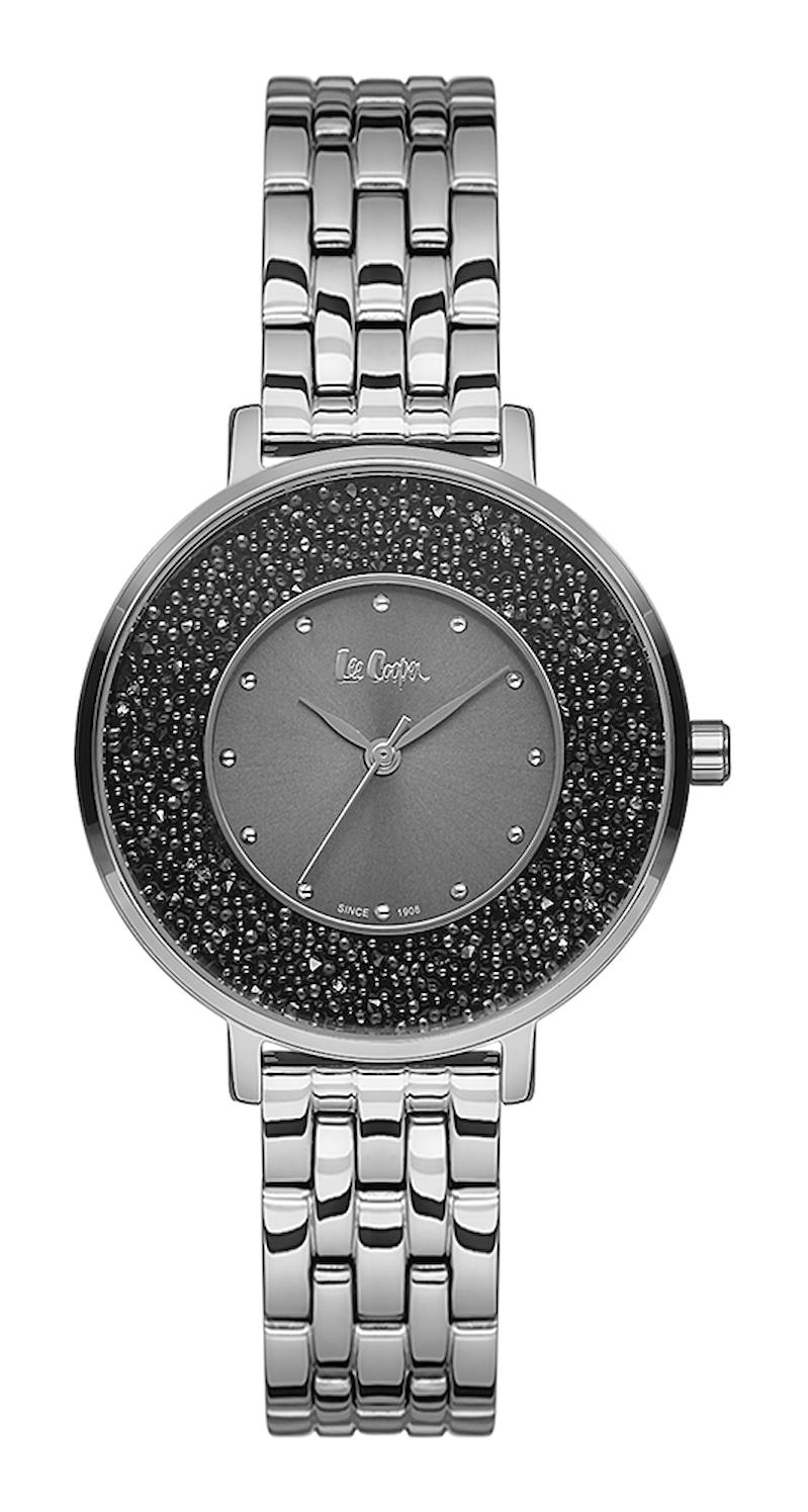 Lee Cooper LC06624.350 40 mm Gri Plastik Kordon Analog Kadın Kol Saati
