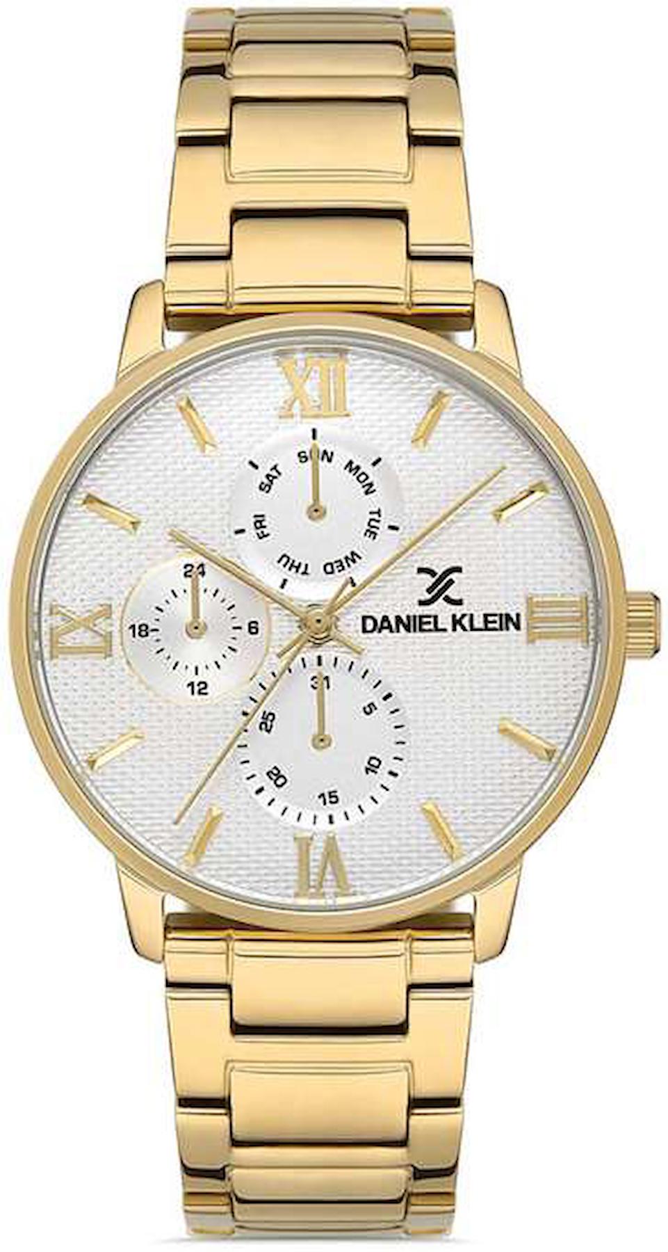 Daniel Klein EDK.1.10059.2 Takvimli 35 mm Altın Çelik Kordon Analog Kadın Kol Saati