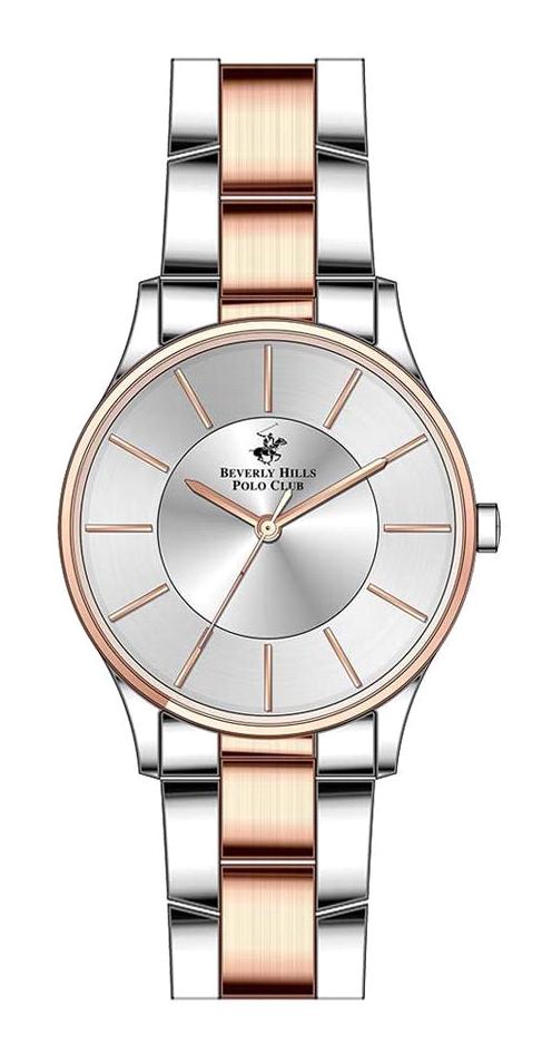 Beverly Hills Polo Club BP3286X.530 35 mm Gri Çelik Kordon Analog Kadın Kol Saati
