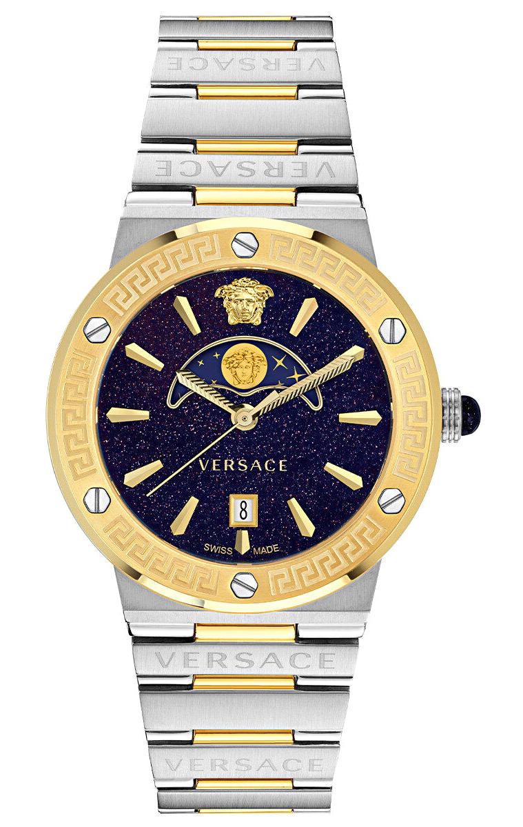 Versace VRSCVE7G00223 38 mm Altın-Gri Çelik Kordon Analog Kadın Kol Saati