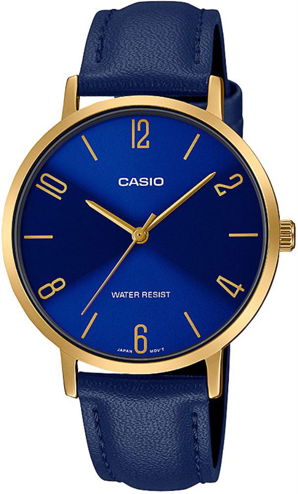 Casio LTP-VT01GL-2BUDF 34 mm Lacivert Deri Kordon Analog Kadın Kol Saati