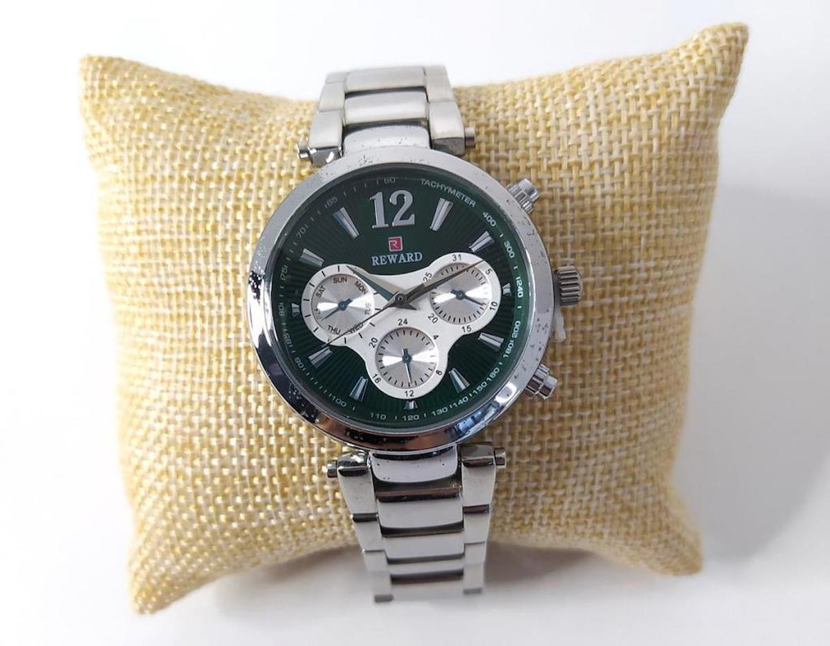 Reward RD63036L Takvimli 34 mm Gri Çelik Kordon Analog Kadın Kol Saati