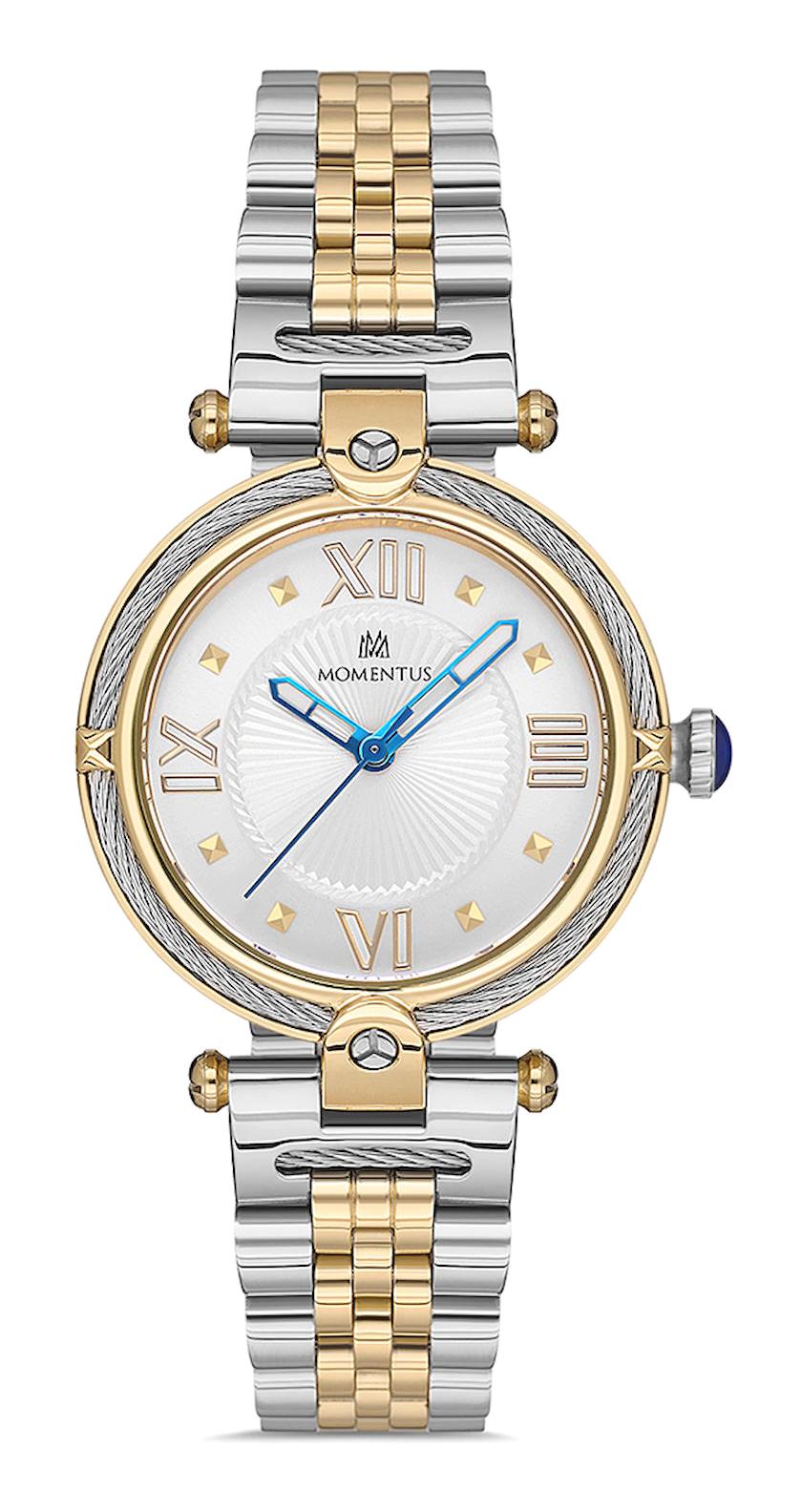Momentus CS386T-02SG 32 mm Altın-Gri Çelik Kordon Analog Kadın Kol Saati