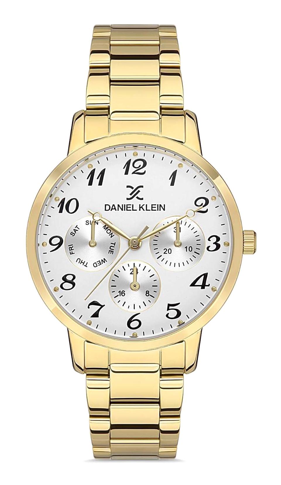 Daniel Klein DKE.1.10113.2 Takvimli 35 mm Altın Metal Kordon Analog Kadın Kol Saati
