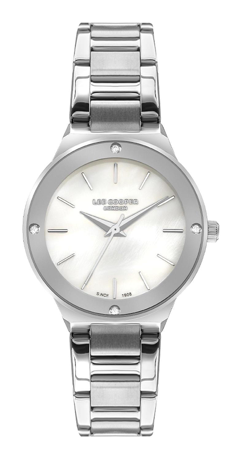 Lee Cooper LC07480.320 40 mm Gri Plastik Kordon Analog Kadın Kol Saati