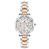 Beverly Hills Polo Club BP3352X.520 35 mm Altın-Gri Metal Kordon Analog Kadın Kol Saati