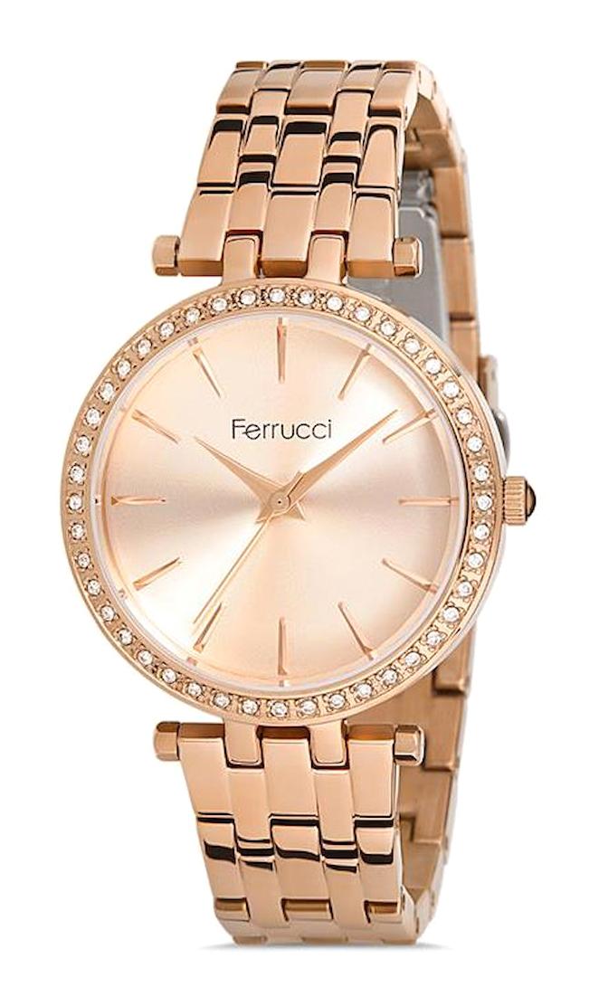 Ferrucci FFQ111614.A29 35 mm Rose Gold Metal Kordon Analog Kadın Kol Saati