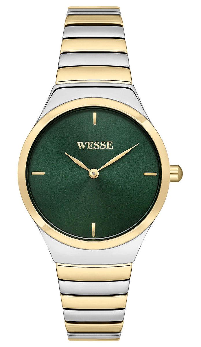 Wesse WWL303101 34 mm Altın-Gri Çelik Kordon Analog Kadın Kol Saati