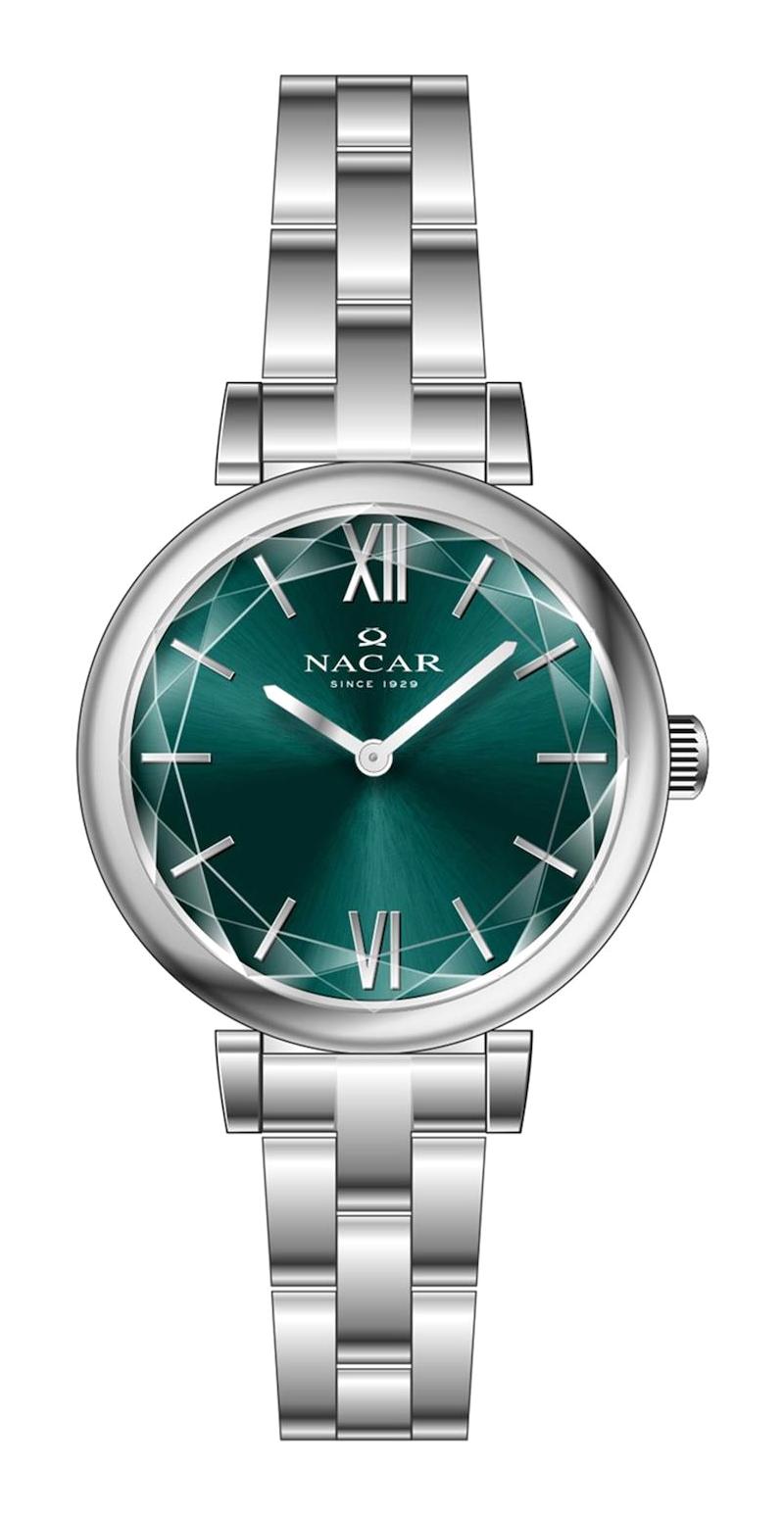 Nacar NC34-3921125-ANM 32 mm Gri Metal Kordon Analog Kadın Kol Saati