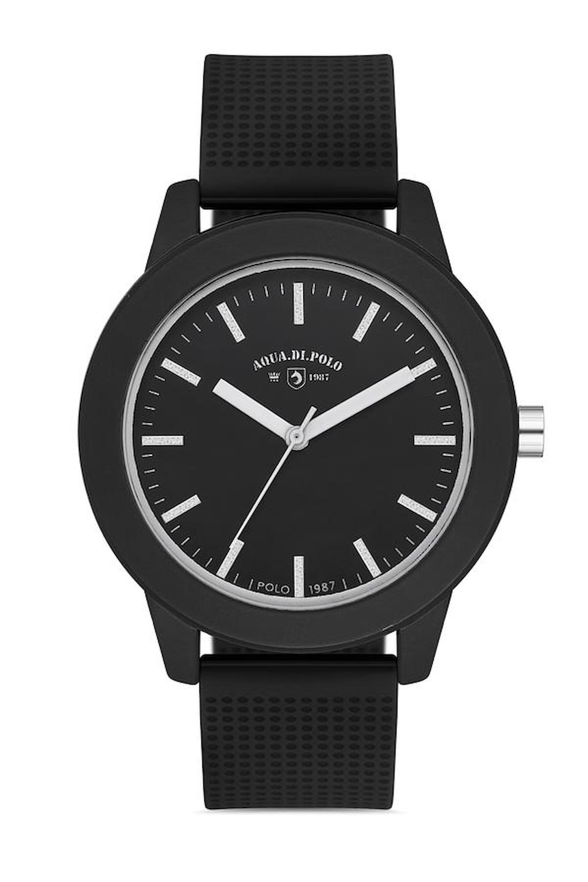 Aqua Di Polo APSR1-A9630-US333 40 mm Siyah Silikon Kordon Analog Kadın Kol Saati