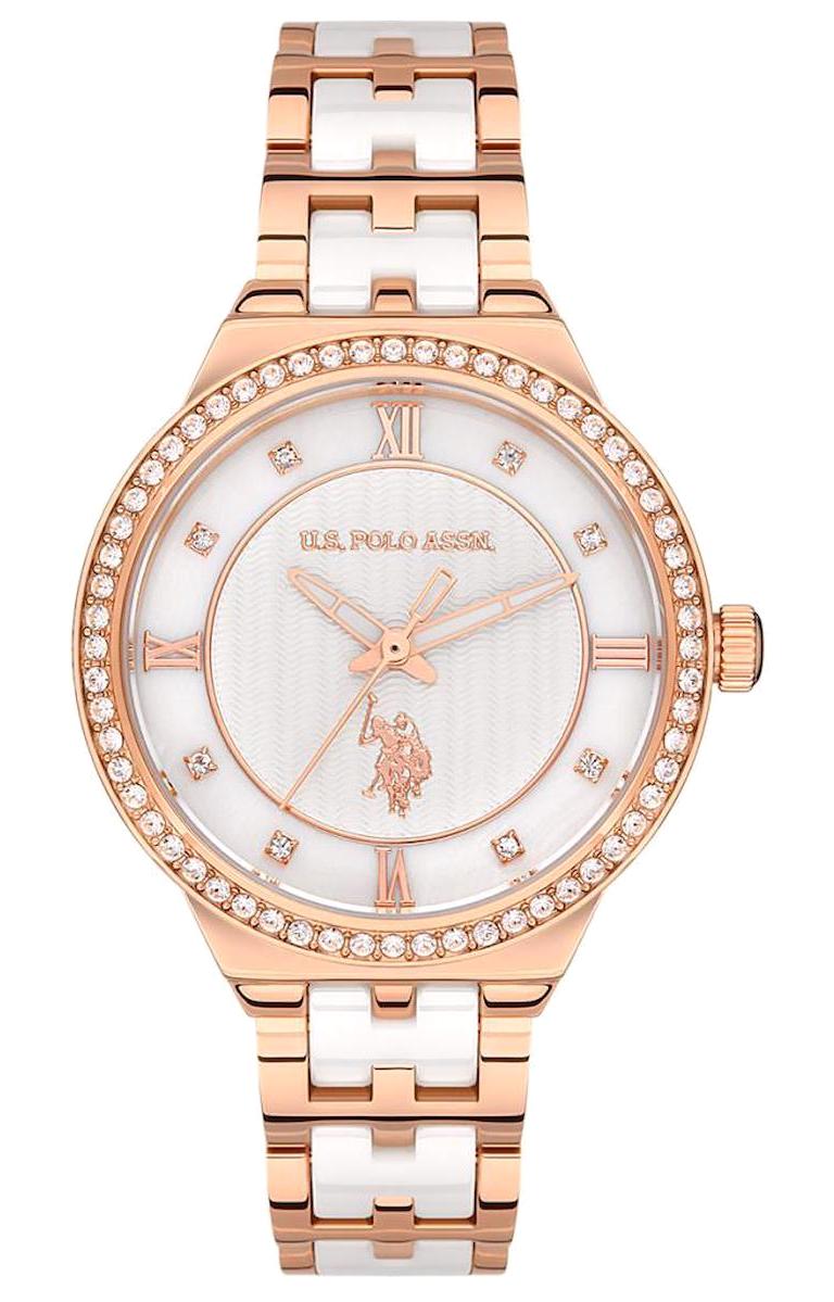 U.S. Polo Assn USPA2058-01 36 mm Beyaz Rose Gold Çelik Kordon Analog Kadın Kol Saati