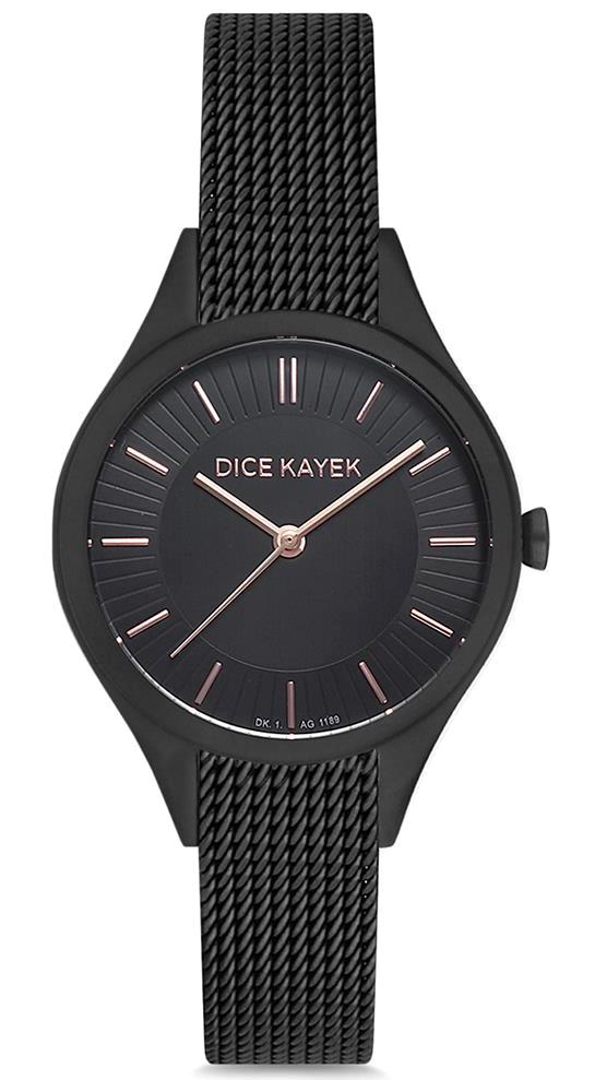 Dice Kayek DK.1.AG1189.16 34 mm Siyah Çelik Kordon Analog Kadın Kol Saati