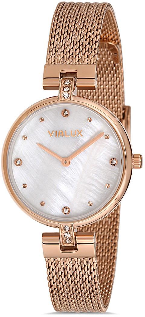 Vialux LJ477R-09SR 34 mm Rose Gold Çelik Kordon Analog Kadın Kol Saati