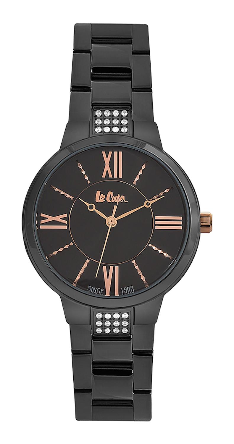 Lee Cooper LC06477.650 40 mm Siyah Plastik Kordon Analog Kadın Kol Saati