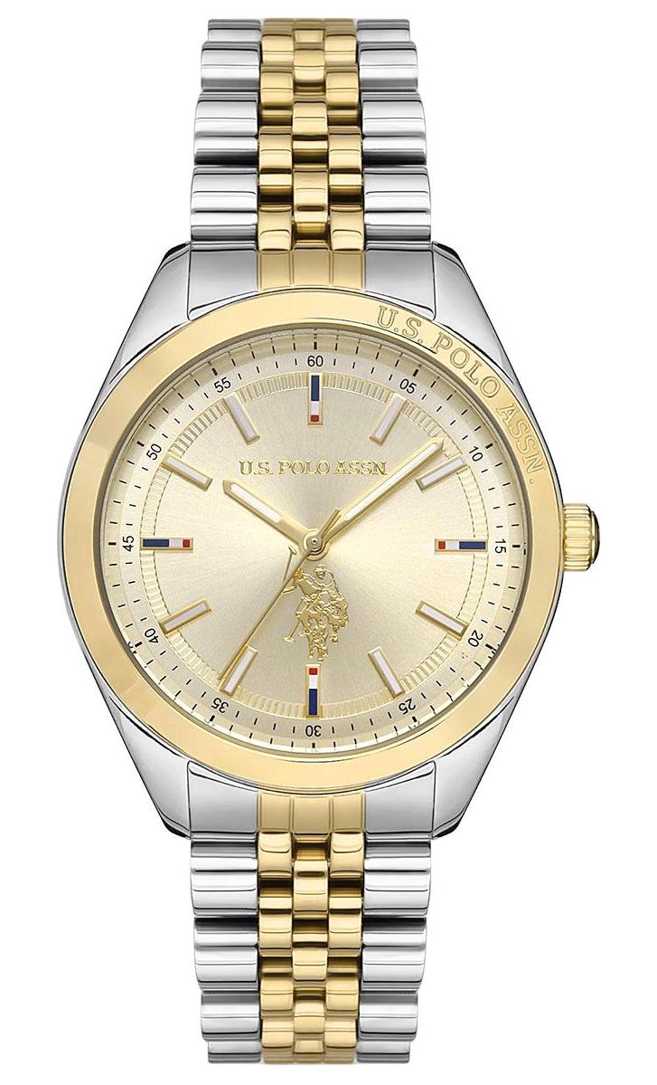 U.S. Polo Assn USPA2041-07 37 mm Altın-Gri Çelik Kordon Analog Kadın Kol Saati