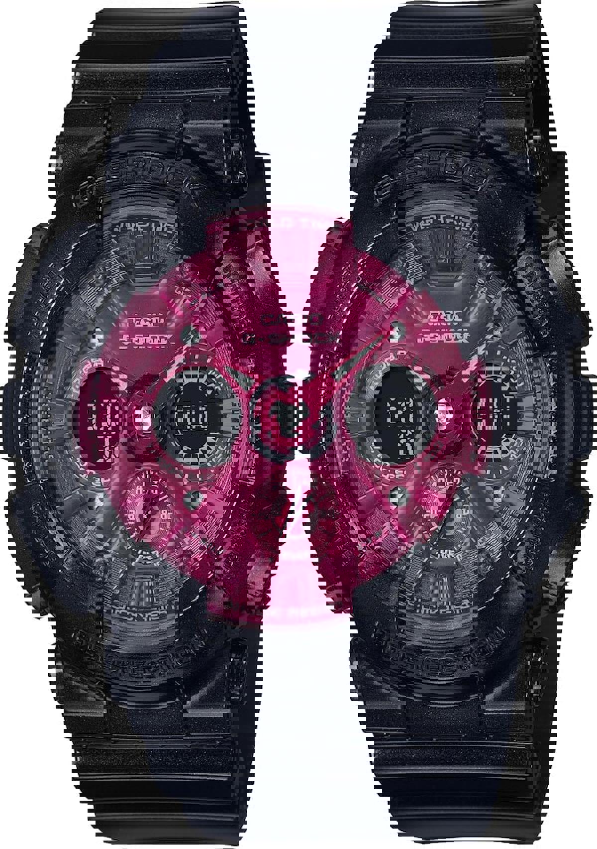 Casio GMA-S120RB-1A Takvimli 45 mm Siyah Silikon Kordon Analog Kadın Kol Saati