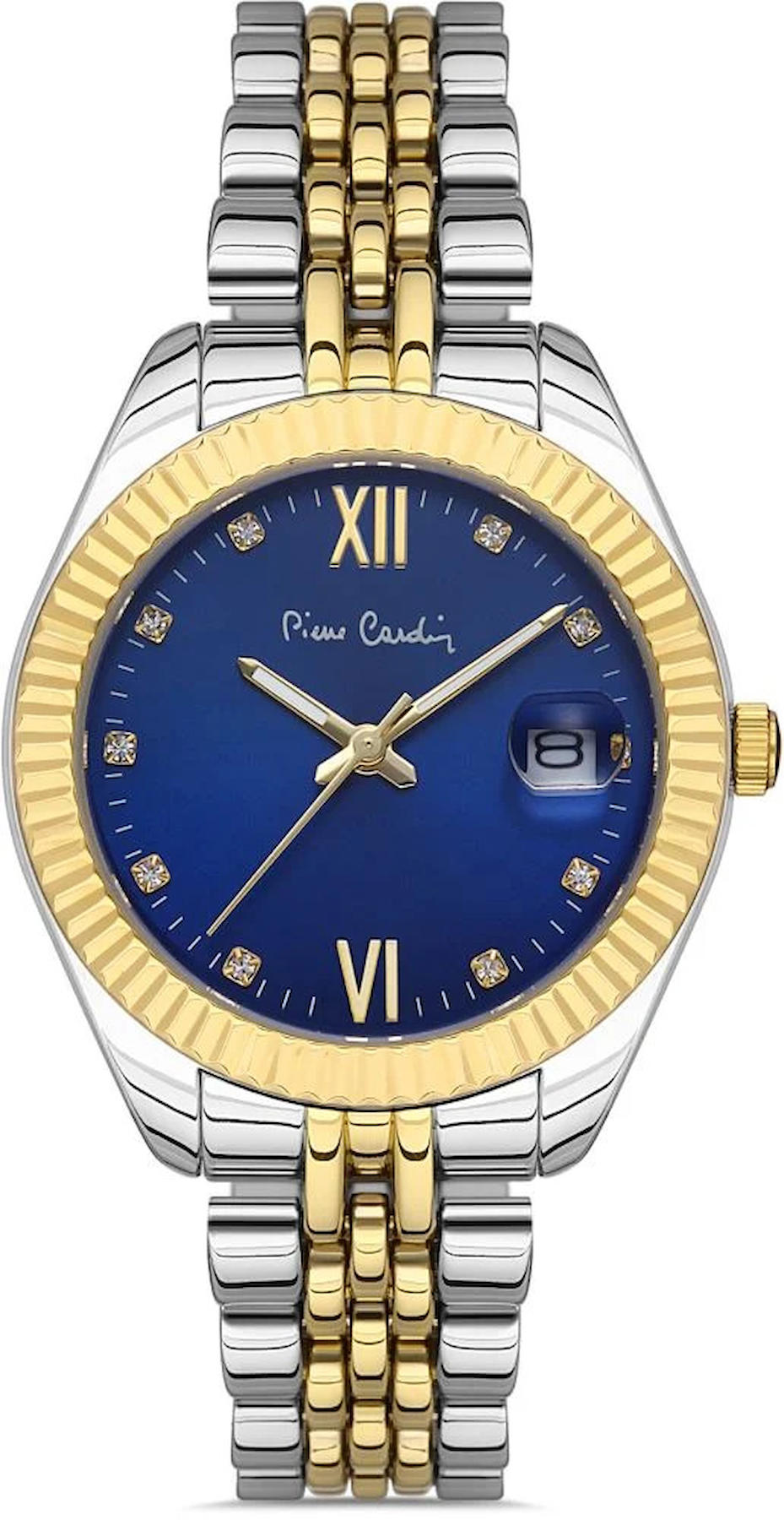 Pierre Cardin 800702F04 Takvimli 36 mm Altın-Gri Çelik Kordon Analog Kadın Kol Saati