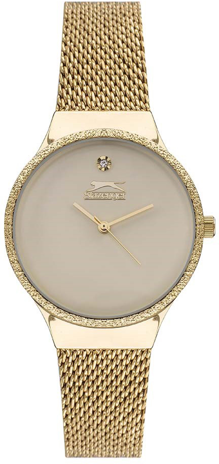 Slazenger SL.09.2015.3.03 35 mm Altın Çelik Kordon Analog Kadın Kol Saati