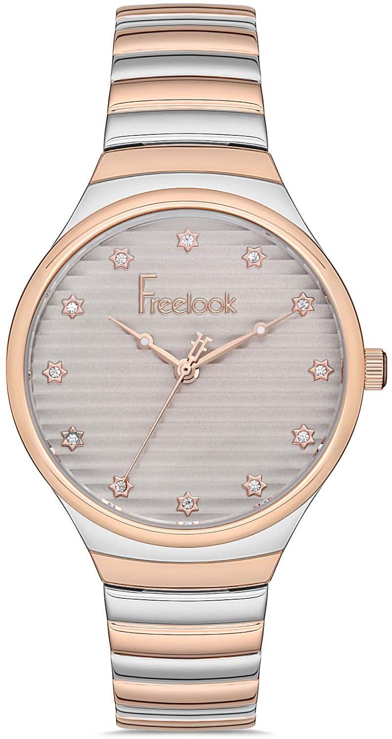 Freelook FL.1.10200.3 34 mm Gri-Rose Gold Çelik Kordon Analog Kadın Kol Saati