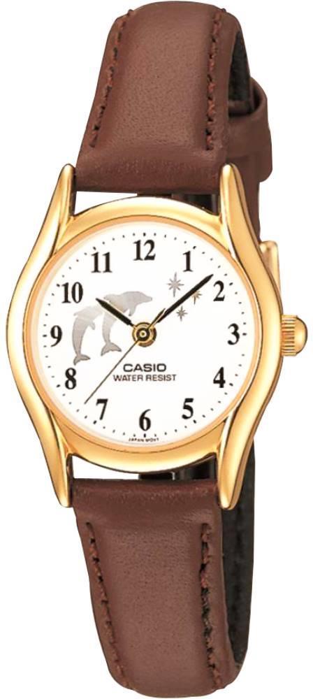Casio LTP-1094Q-7B9RDF 23 mm Kahverengi Deri Kordon Analog Kadın Kol Saati