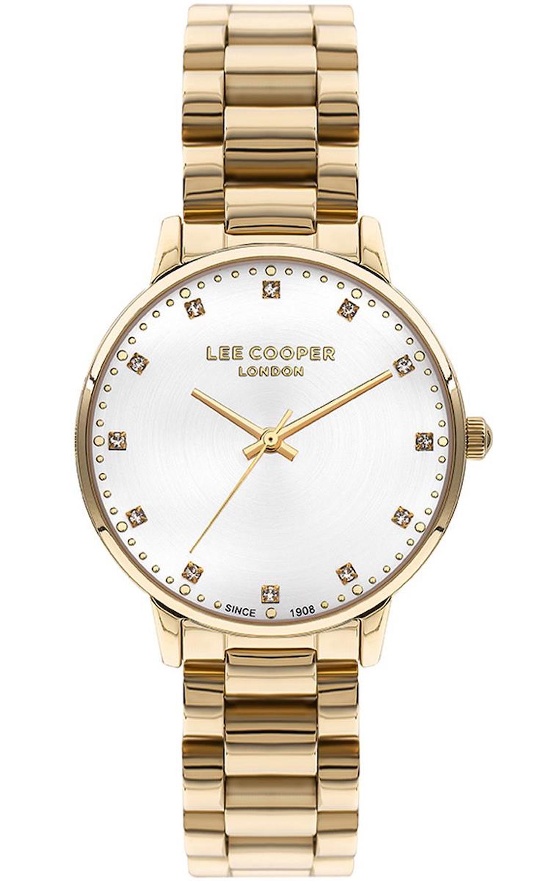 Lee Cooper LC07548.130 40 mm Altın Çelik Kordon Analog Kadın Kol Saati