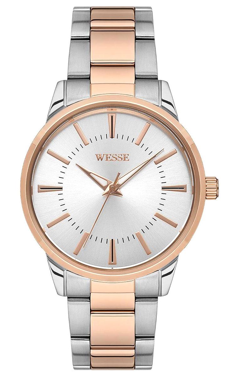 Wesse WWL104408 36 mm Gri-Rose Gold Çelik Kordon Analog Kadın Kol Saati